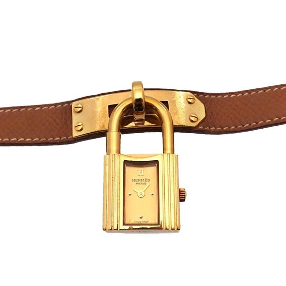 HERMES Kelly Watches Quartz Gold Dial Vintage Cadena Ladies Watch 90287940 - Picture 1 of 9